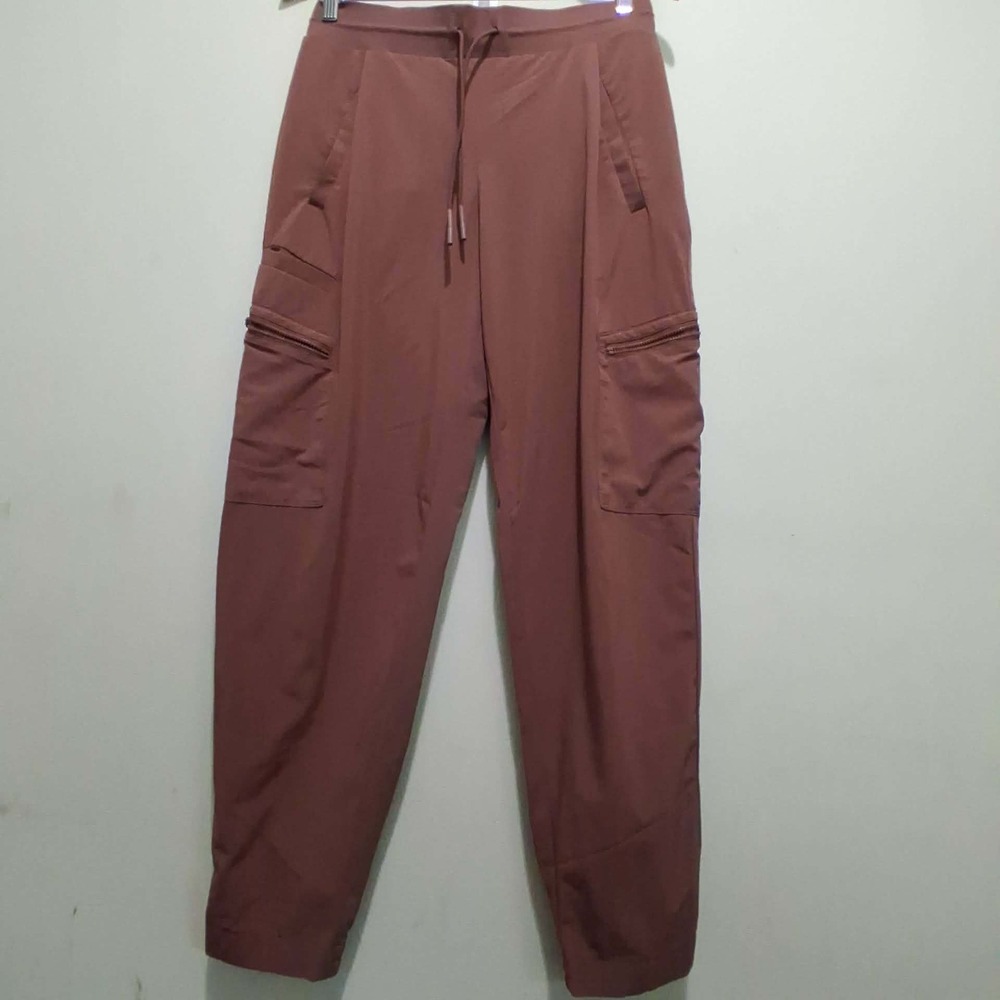 Athleta Venture Pant 6 Mauve Brown Cargo Joggers High‎ Rise Travel Hiking 566665